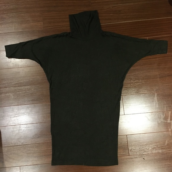 Bobeau Long Turtleneck Dress Olive Green S - Picture 2 of 4